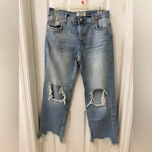 We the Free by Free People Maggie Mid Rise straight legged Jean.